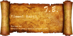 Timmel Bazil névjegykártya